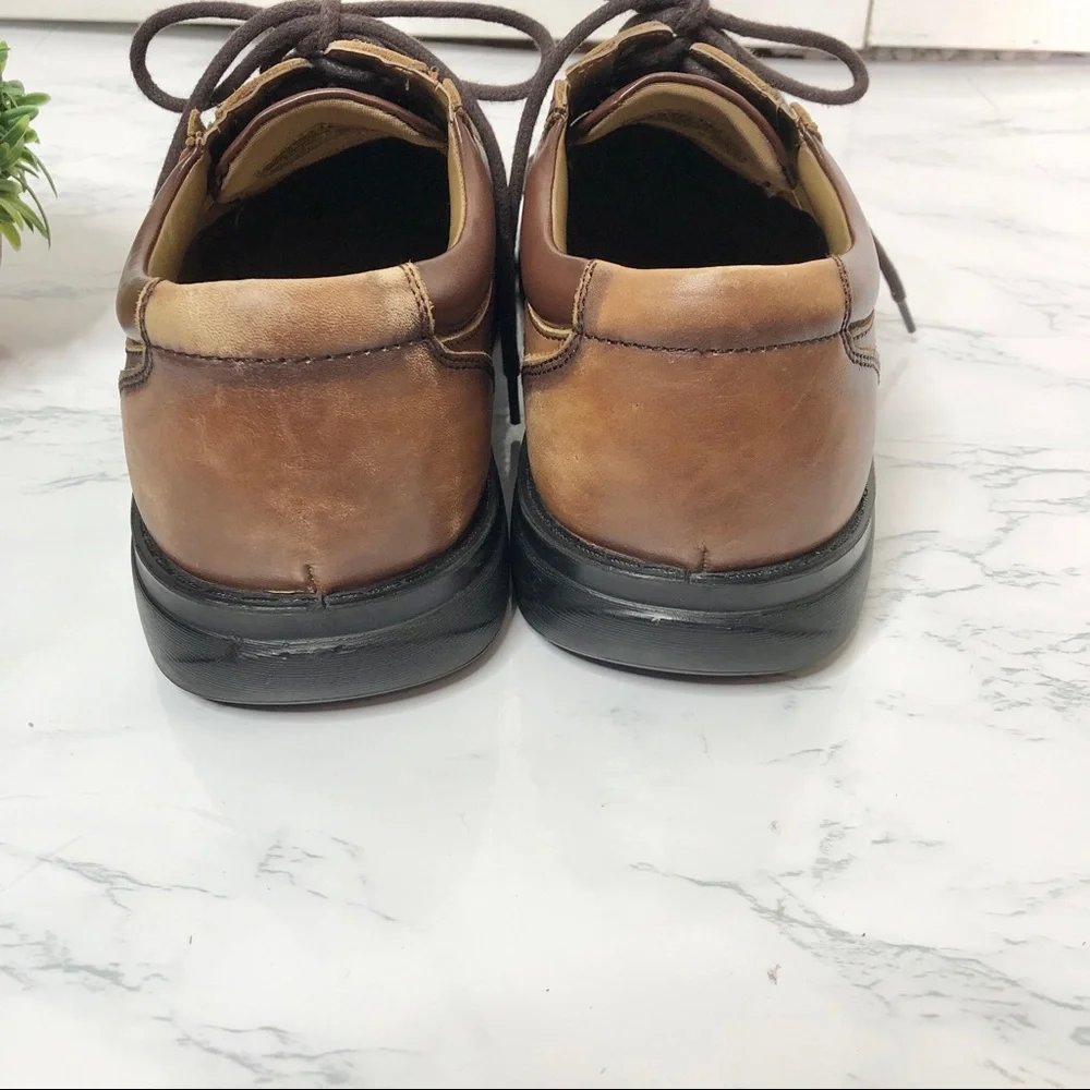 Dockers leather lace up oxfords, chestnut brown